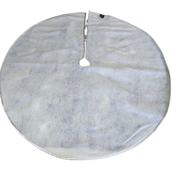 Snow Buddies Tree Skirt 1995 Christmas vtg Pottery Barn 40" blue holiday season - Picture 7 of 14